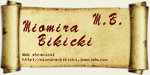 Miomira Bikicki vizit kartica